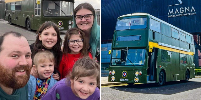 Family buys double decker bus, converts to full-time home