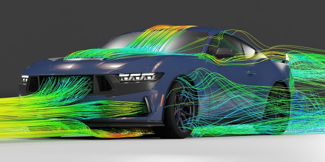 mustang wind tunnel graphics