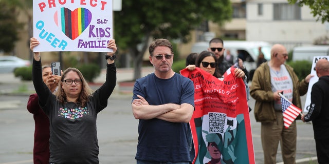 Pro-LGBTQ+ protesters