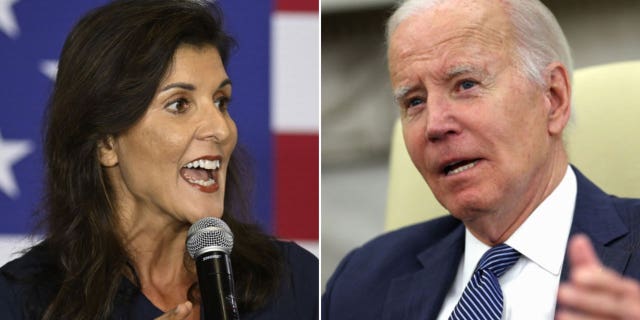 Nikki Haley and Joe Biden