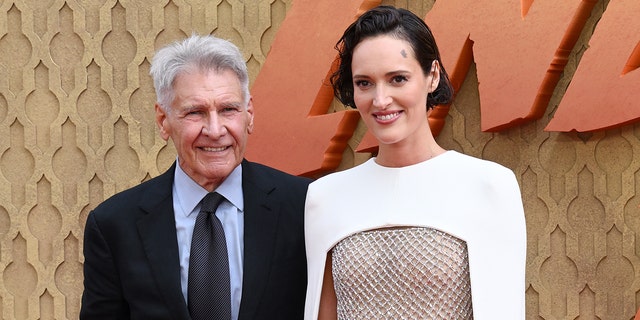 Harrison Ford and Phoebe Waller-Bridge at the UK Premiere of Dial of Destiny