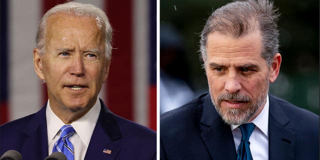A split of President Biden and Hunter Biden