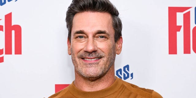 jon hamm close up red carpet smiling