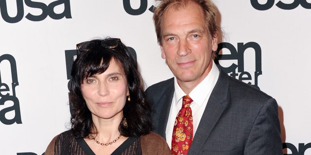 Julian Sands and Evgenia Citkowitz dress up for red carpet apperance
