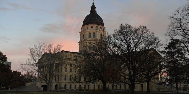 A general view of the Kansas State capital building