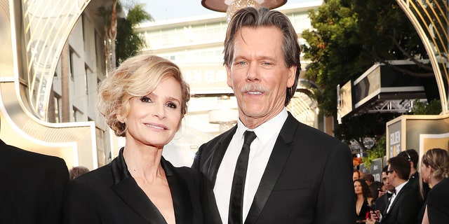 Kevin Bacon and Kyra Sedgwick at the Golden Globes in 2018