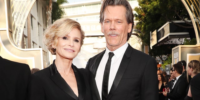 Kevin Bacon and Kyra Sedgwick at the Golden Globes in 2018