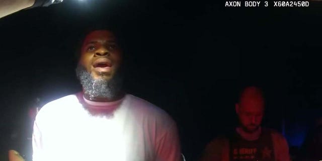 The suspect with alleged cocaine on his beard