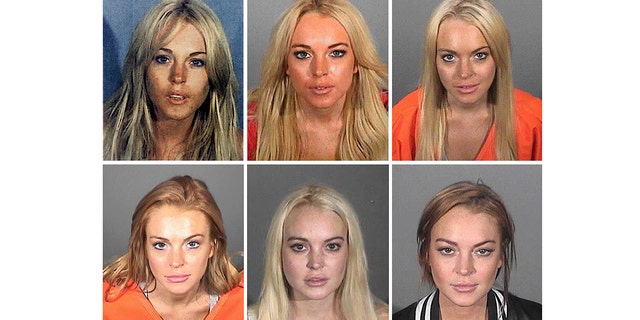 Lindsay Lohan wears orange jail scrubs for mugshot compilation