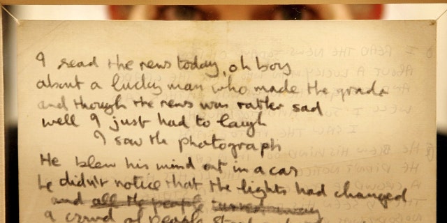 Beatles Lyrics Up For Auction
