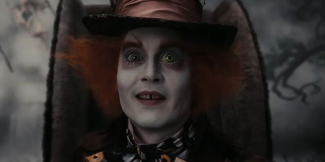 Johnny Depp as the Mad Hatter in Alice in Wonderland