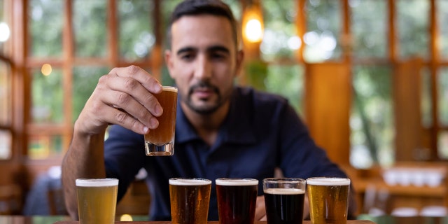 Man drinking beer