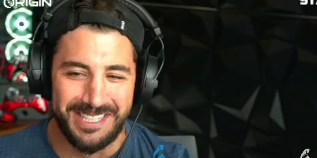A screencap of Twitch videogame streamer Nick Kolcheff or "Nickmercs."