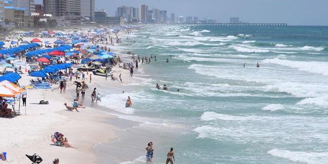 A general view of Panama City Beach along the Gulf of Mexico