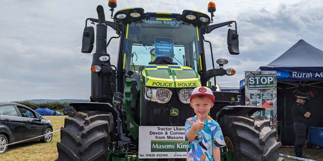 Optimus Crime tractor inamed by 4-year-old in England