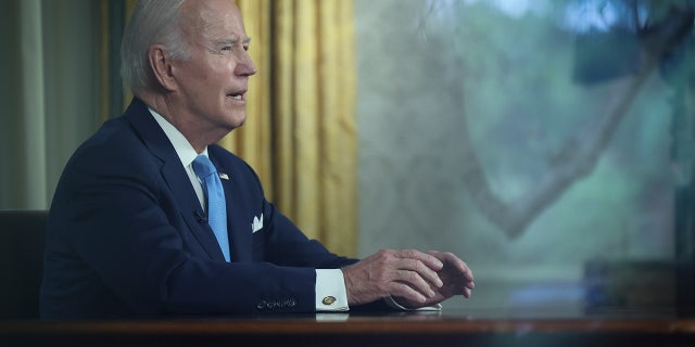 President Biden delivers a televised address from the Oval Office