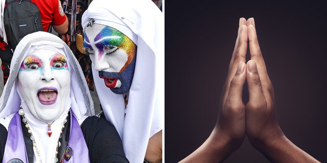 sisters of perpetual indulgence and hands in prayer