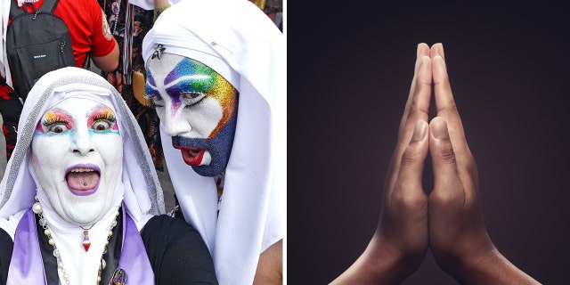 sisters of perpetual indulgence and hands in prayer