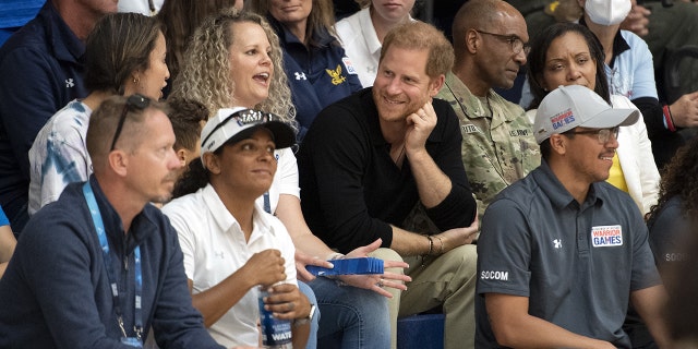 Prince Harry watching the Warrior Games