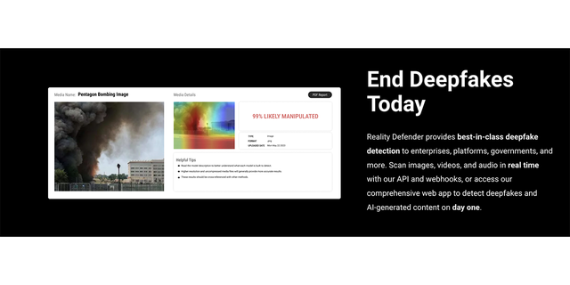 Reality Defender website