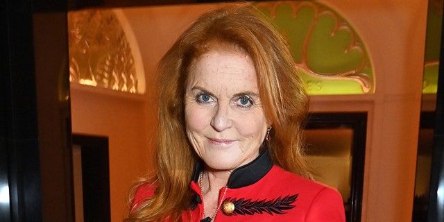 Sarah Ferguson steps out wearing bright red coat to match fiery red hair