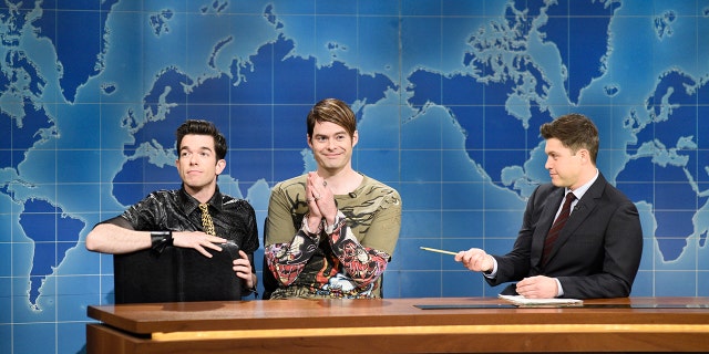John Mulaney and Bill Hader joke with Colin Jost on SNL