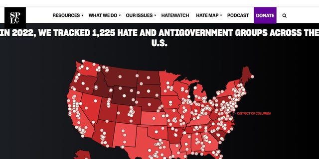 a photo of SLPC's hate map