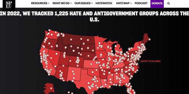 a photo of SLPC's hate map