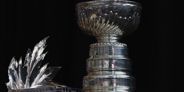 The Stanley Cup trophy on display