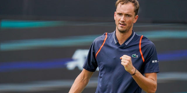 Daniil Medvedev during match