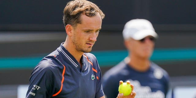 Daniil Medvedev during match