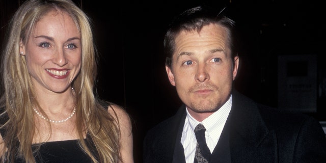 Tracy Pollan and Michael J Fox in New York in 1995