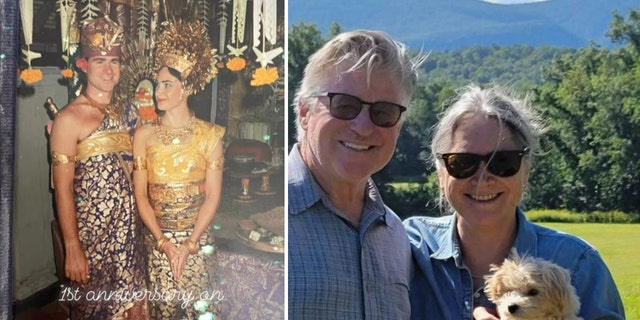 Treat Williams and wife dress up in Bali attire for weeding anniversary