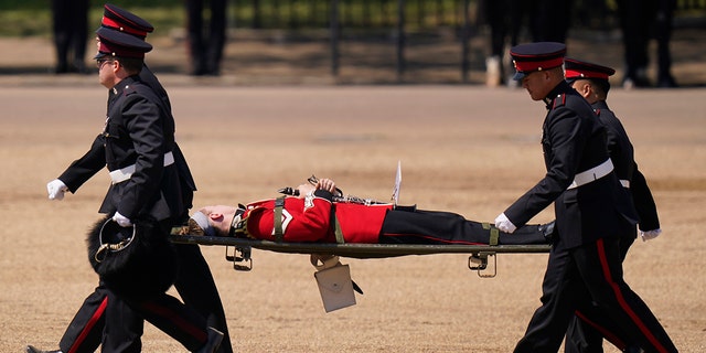 Soldier on stretcher