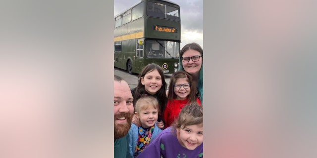 Family lives on double-decker bus