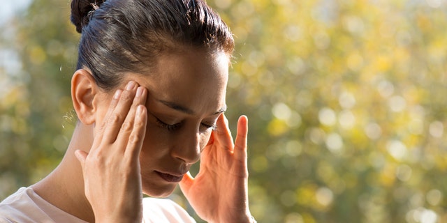 Woman with headache