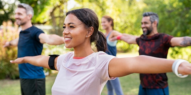 Yoga at the park