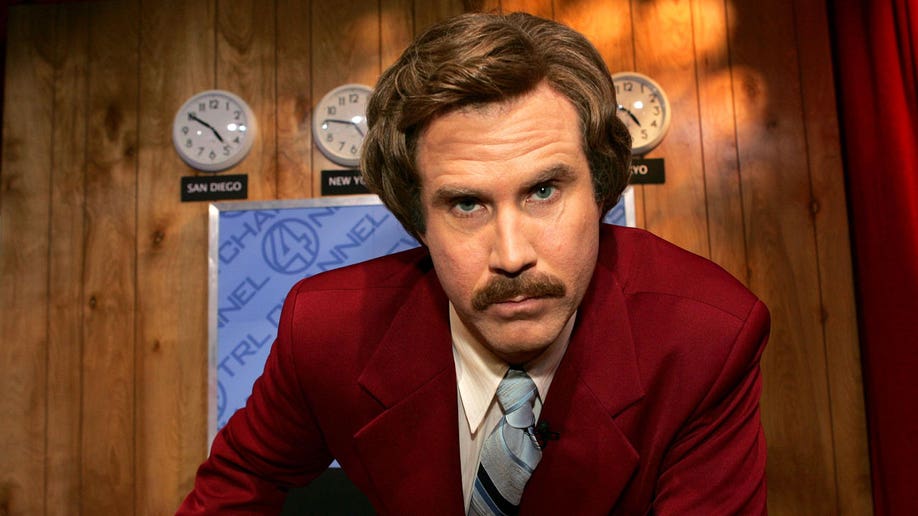 Will Ferrell photographed as Ron Burgundy