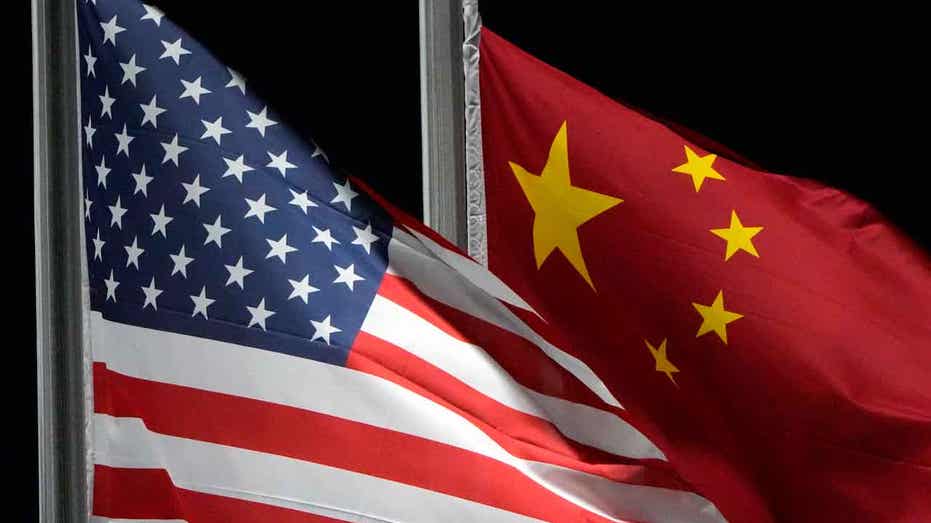 The American and Chinese flags