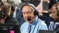 College basketball announcer Dick Vitale on air during the NCAA Men's Basketball Tournament Final Four championship game between the Connecticut Huskies and the San Diego State Aztecs at NRG Stadium on April 03, 2023 in Houston, Texas.