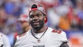 Shaquil Barrett #58 of Tampa Bay Buccaneers is seen after the preseason game against the Indianapolis Colts at Lucas Oil Stadium on August 27, 2022 in Indianapolis, Indiana.