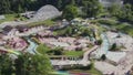 An aerial view of the Lake Winnepesaukah amusement park where a young child was injured after falling off a water slide.