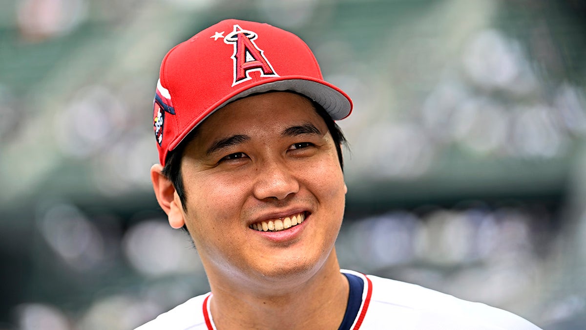 Shohei Ohtani smiles