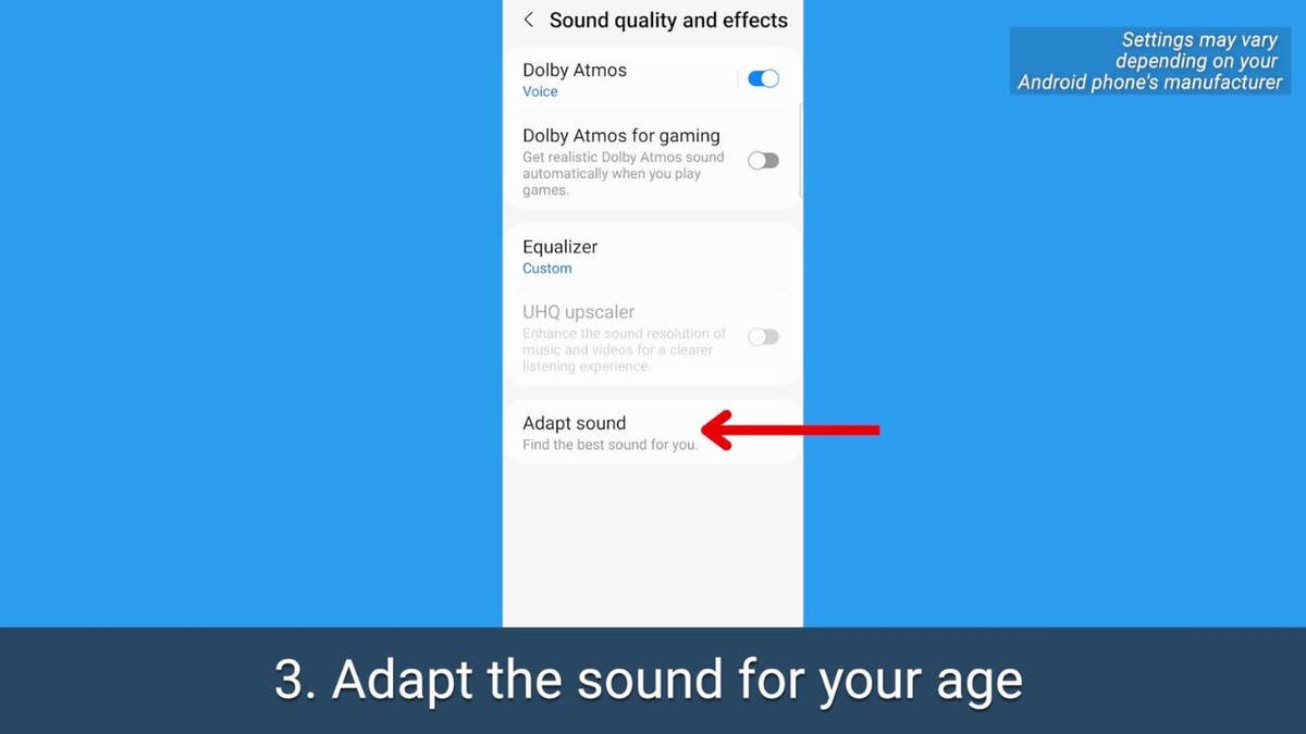 Android screenshot adapt sound