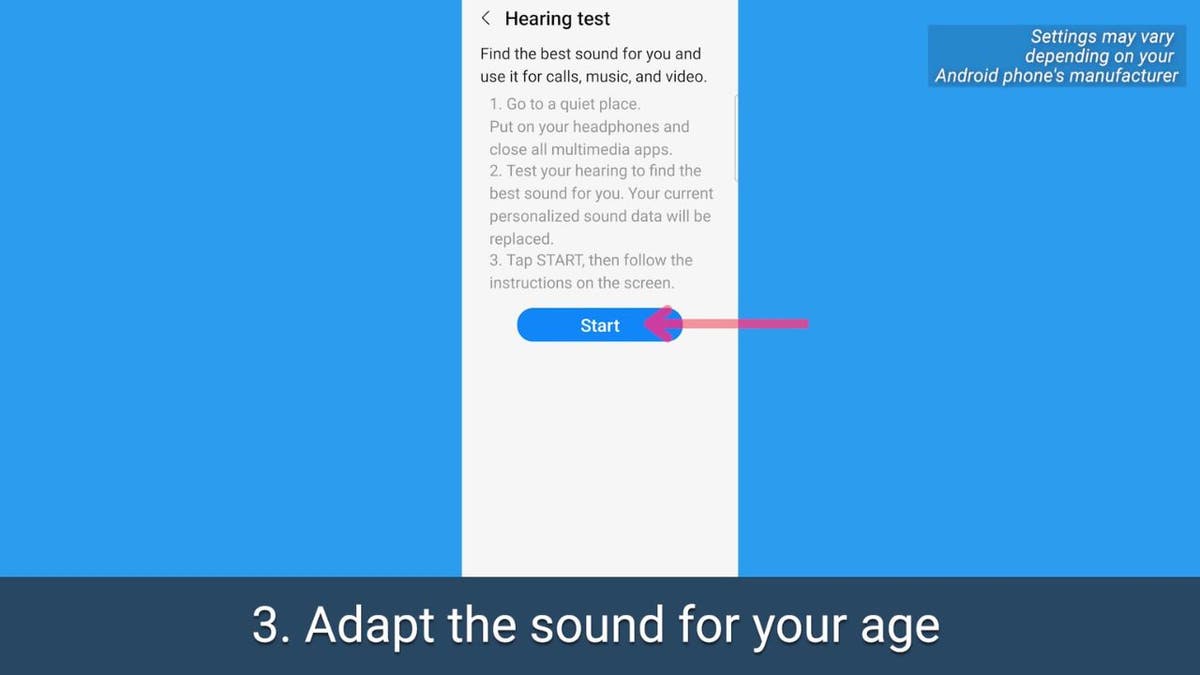 Android screenshot test hearing