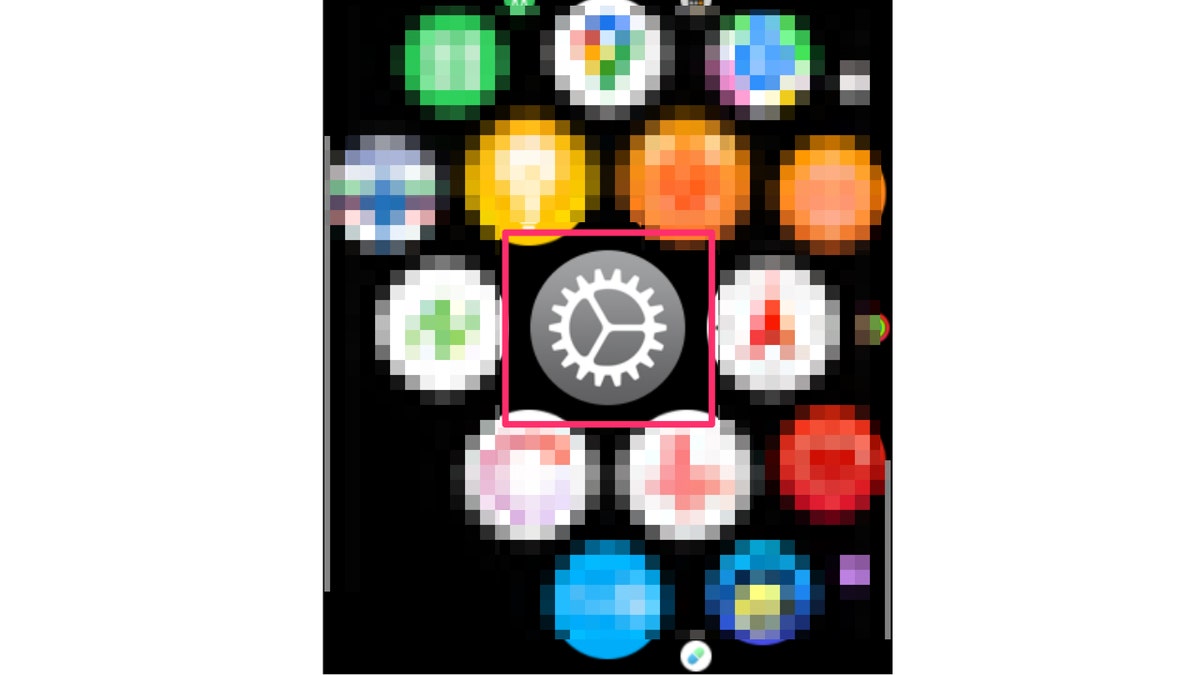 Screenshot of the Settings app on an Apple watch.