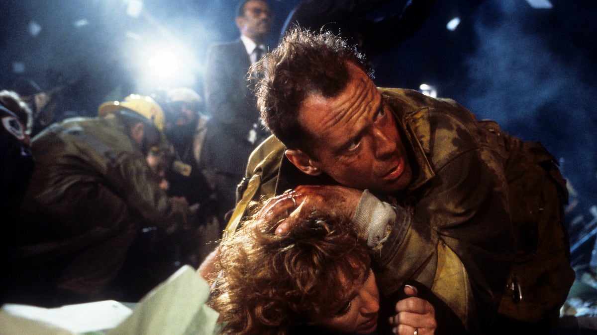 Bonnie Bedelia and Bruce Willis in Die Hard