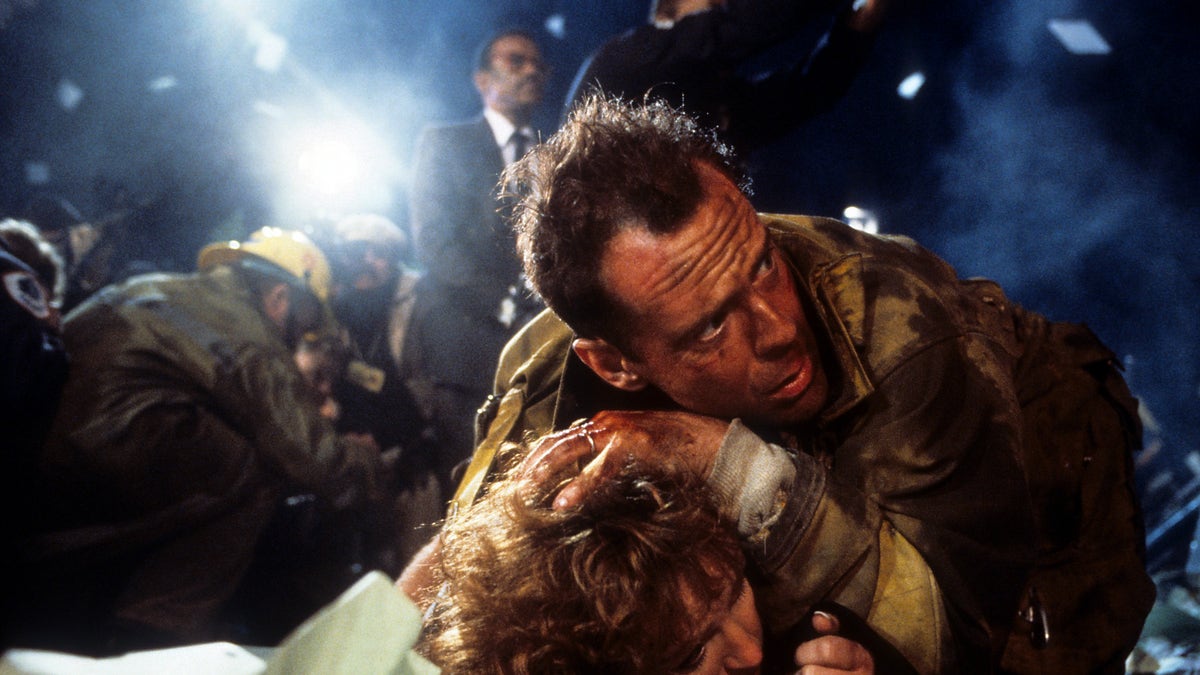 Bonnie Bedelia and Bruce Willis in Die Hard