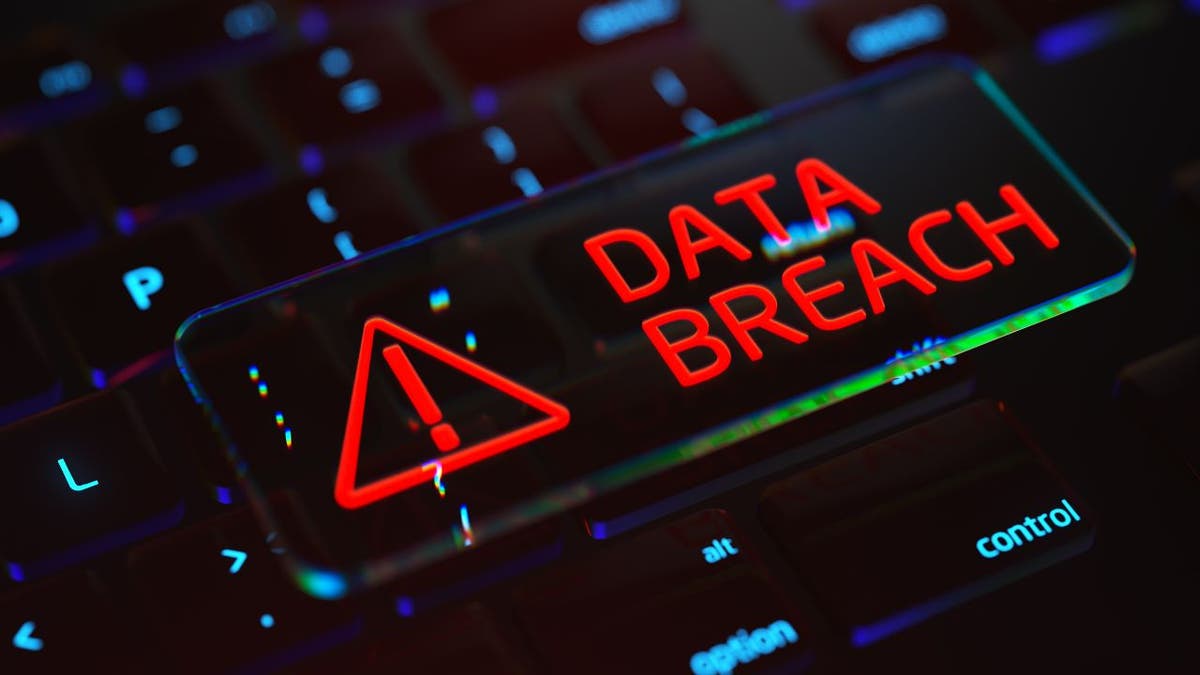 Photo of a data breach warning.