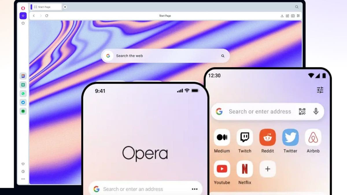 Screenshot of the Opera web browser.